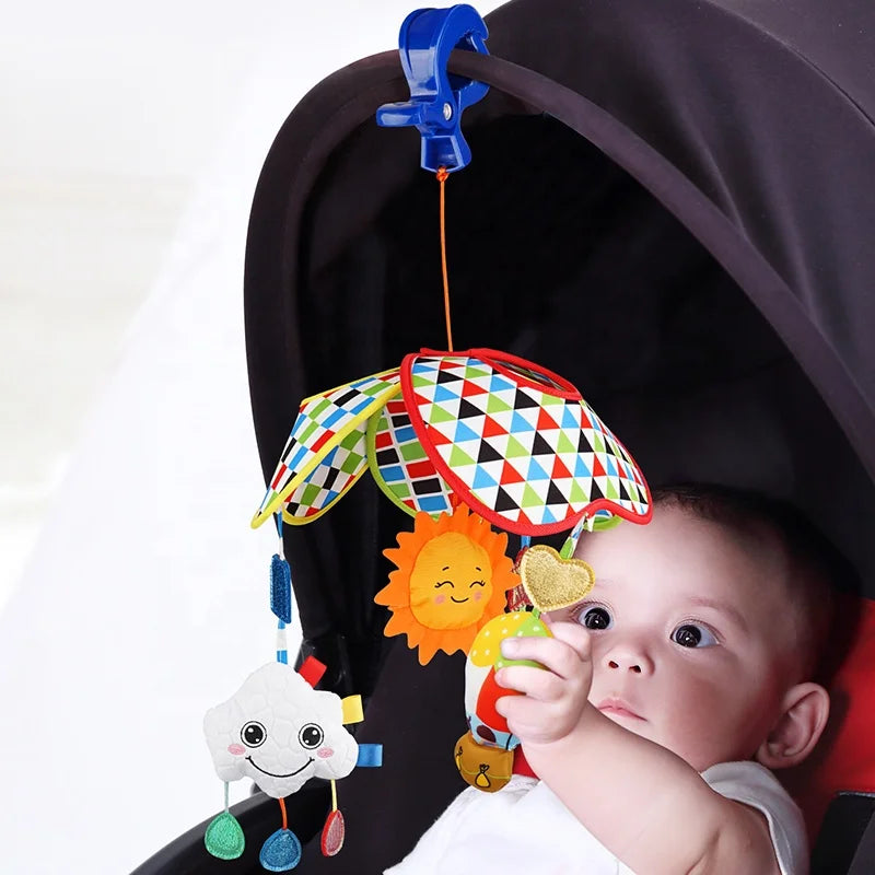 JOLLYBABY Custom Handmade Nursery Decor Bed Hanging Soft Toys Cloud Hot Air Balloon Cot Baby Felt Mobile Direct From Factory