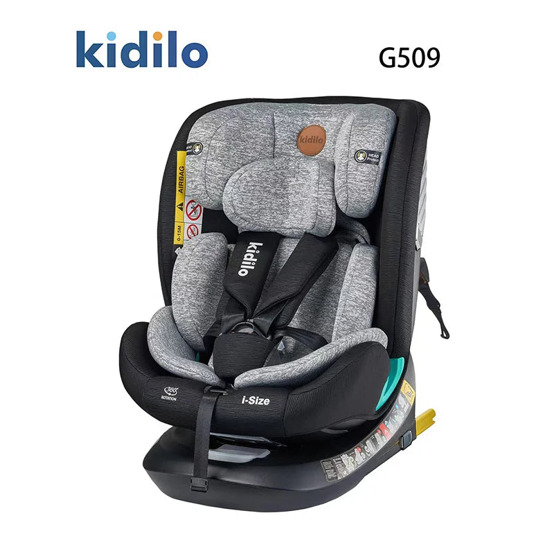 Newborn 0-3 Years 360 Degree Kidilo Baby Car Seat, Infant Car Seats with ISOFIX Certified Reversible for Daily Family Rides G509