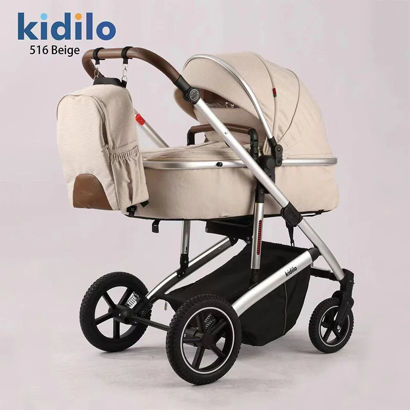 0-3 Years 3 in 1kidilo Baby Stroller with Car Seat Non-Toxic Durable Foldable Travel Stroller for Toddlers Daily Walks 516