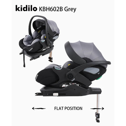 Kidilo Multiple Newborn Luxury Lucky Child Travel System Infant Baby Car Seat 3 in 1 Set Isofix 0-3 Years for Baby KBH602B
