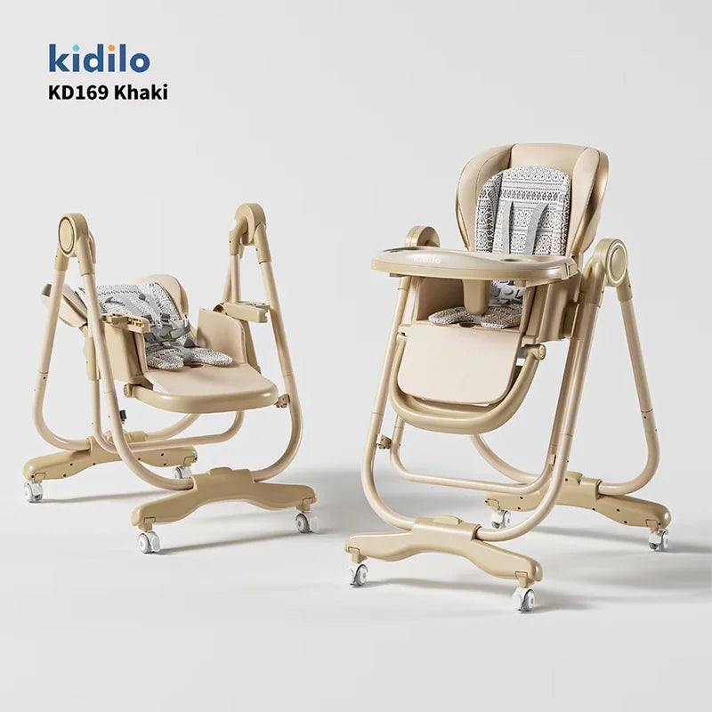 6-36 Months 3 in 1 Foldable Baby High Chair for Infants, Non-Toxic Feeding Chair for Toddler Home & Small Space Dining KD169