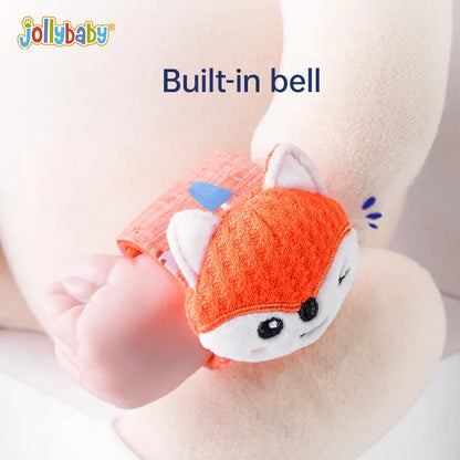 Jollybaby 4-Pack Newborn Koala Animals Soft Stuffed Infant Wrist Rattles Baby Rattle Socks Toys Set Comfortable Toy Gift