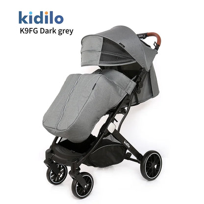 Lightweight Non-Toxic Baby Stroller for 0-3 Years Foldable Travel Stroller with Adjustable Handle Toddlers Family Trips K9FG