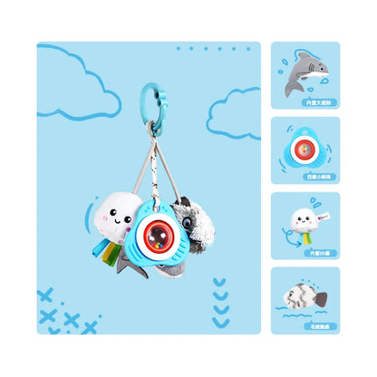 Jollybaby Customised Multifunction Ocean Fruit Shaking Ring Rattle Doll Soft Toy Hanging Bell for Babies