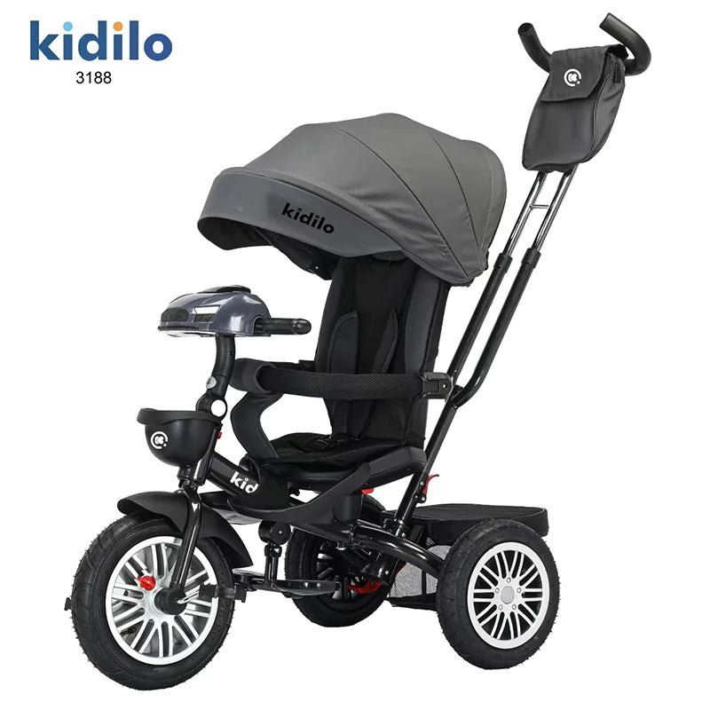 Kidilo Baby Strollers 6 Months-3 Years 3-in-1 Ride-On Push Tricycle Stroller with Push Handle for Toddler Outdoor Wholesale 3188