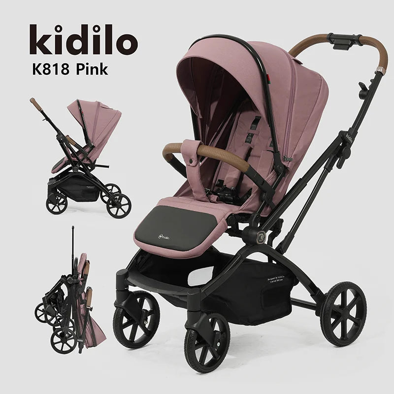 Kidilo 0-3 Years Non-Toxic Lightweight Portable Pushchair Baby Stroller Multiple Foldable for Travel Wholesale From China K818