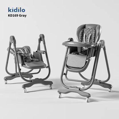 6-36 Months 3 in 1 Foldable Baby High Chair for Infants, Non-Toxic Feeding Chair for Toddler Home & Small Space Dining KD169