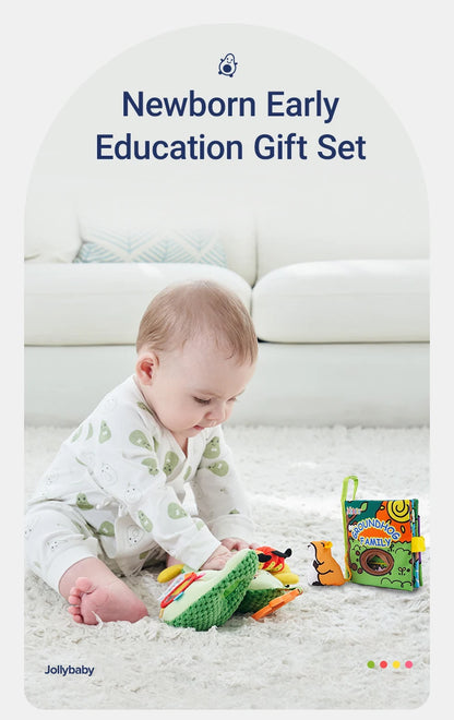 OEM Car Seat Stroller Hanging Fruit apple Rattle Cloth Books Baby Toy Gift Set Custom Toys Set Gift for Babys 0-3 Months