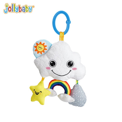 Manufacturer Custom Logo Soft Plush Stuffed Toy Baby Musical Crib Stroller Hanging Rattle Toys for Kids for Car Seats Strollers