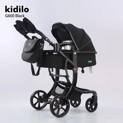 0-3 Years 3 in 1kidilo Baby Stroller with Car Seat, Non-Toxic Durable Foldable Travel Stroller for Toddlers Daily Walks G600