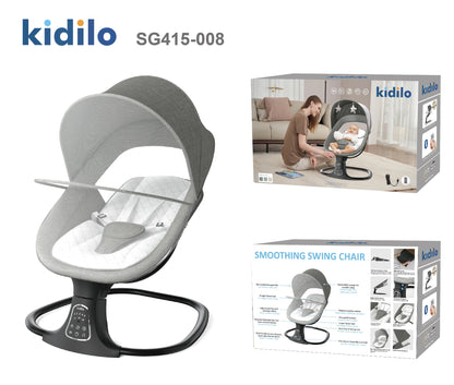 6-36 Months Baby Electric Swing Rocking Chair Foldable Non-Toxic Chair with Bouncer Function for Toddler Sleep Indoor SG415