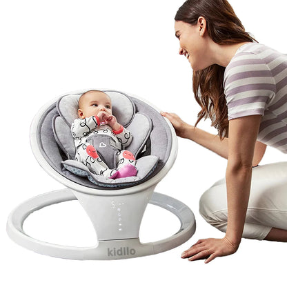 Kidilo Baby Rocking Chair Bouncer New Bor Baby Cradle Sleeping Swing Chair Electric Automatic Bed for Babies Horse Chair BB301