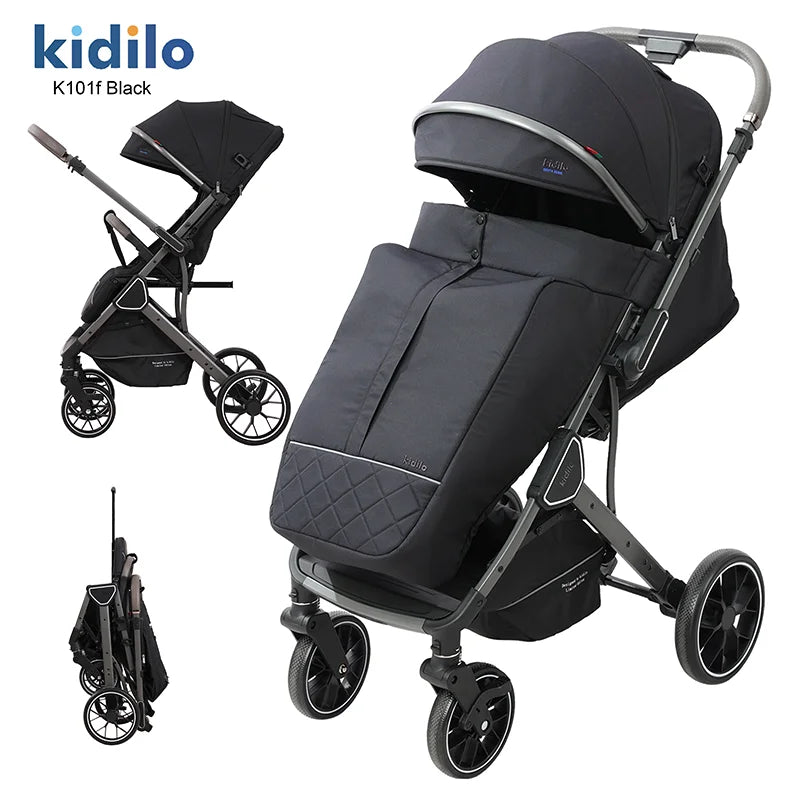 0-3 Years Foldable Baby Stroller: Lightweight Non-Toxic Travel Stroller with Adjustable Handle for Toddlers Family Trips K101F