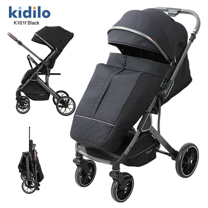 0-3 Years Foldable Baby Stroller: Lightweight Non-Toxic Travel Stroller with Adjustable Handle for Toddlers Family Trips K101F