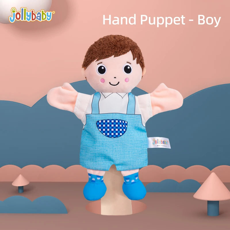 Educational Pretend Telling Story Doll Toy Hand Puppet Family Menber Charater 100% Soft Plush Baby for Children Kid Unisex