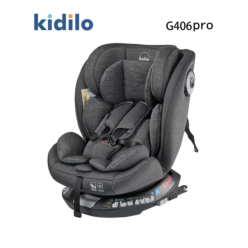 Newborn 0-3 Years 360 Degree Kidilo Baby Car Seat, Infant Car Seats with ISOFIX Certified for Daily Family Rides G406 Pro