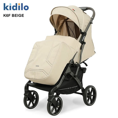 0-3 Years Foldable Kidilo Baby Stroller Lightweight Non-Toxic Travel Stroller with Adjustable Handle for Toddlers Daily Walk K6F