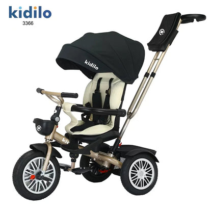 Kidilo Baby Strollers 6 Months-3 Years 3-in-1 Ride-On Push Tricycle Stroller with Push Handle for Toddler Outdoor Wholesale 3366
