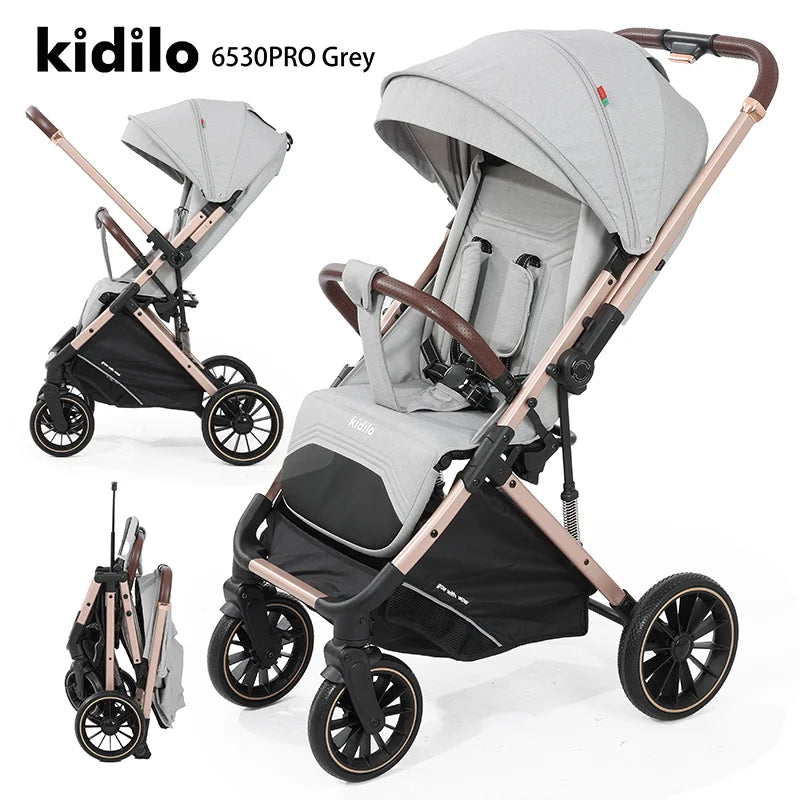 Kidilo 0-3 Years Non-Toxic Lightweight Portable Pushchair Baby Stroller Multiple Foldable for Travel Wholesale China 6530Pro