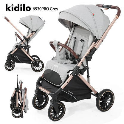 Kidilo 0-3 Years Non-Toxic Lightweight Portable Pushchair Baby Stroller Multiple Foldable for Travel Wholesale China 6530Pro