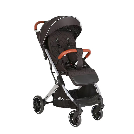 0-3 Years Foldable Baby Stroller: Lightweight Non-Toxic Travel Stroller with Adjustable Handle for Toddlers Family Trips K12F