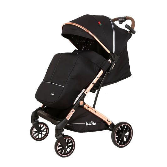 0-3 Years Baby Stroller Lightweight Non-Toxic Foldable Travel Stroller with Adjustable Handle for Toddlers Family Trips V3F