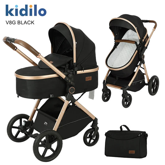 Kidilo Lightweight Baby Stroller Portable Pushchair with Multiple Foldable Wagon Travel-friendly Pram Wholesale From China V8G