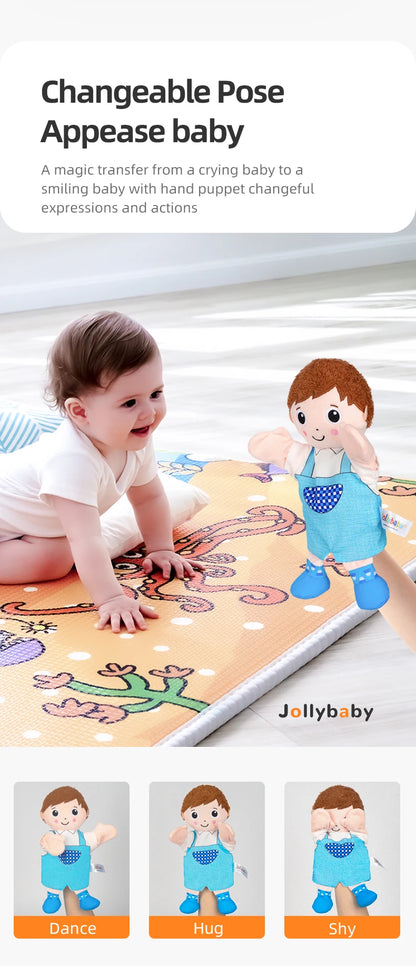 Educational Pretend Telling Story Doll Toy Hand Puppet Family Menber Charater 100% Soft Plush Baby for Children Kid Unisex