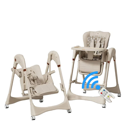Kidilo 3 in 1 Foldable Baby High Chair 6 Months-2Years Non-Toxic Feeding Chair for Home & Travel Toddler Dining 8200