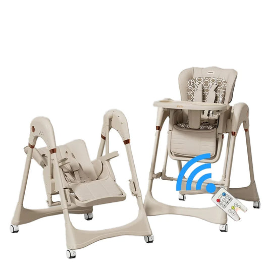 Kidilo 3 in 1 Foldable Baby High Chair 6 Months-2Years Non-Toxic Feeding Chair for Home & Travel Toddler Dining 8200