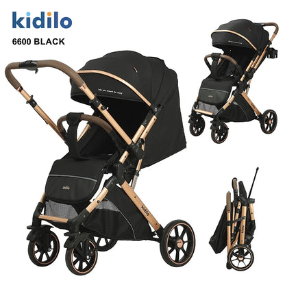 0-3 Years Non-Toxic Lightweight Baby Stroller Foldable Travel Stroller with Adjustable Handle for Toddlers Daily Walks 6600