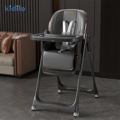 Kidilo New Born Portable Fold  Multiple Plastic Baby High Eating Dinning Learning Sitting Chair Seat Chair for Baby Feeding 8122