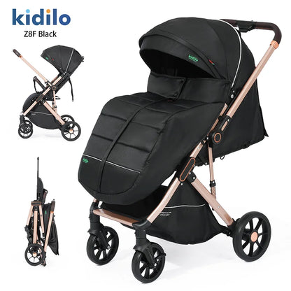 0-3 Years Non-Toxic Kidilo Lightweight Baby Stroller Foldable Travel Stroller with Adjustable Handle for Kids Daily Walks Z8F