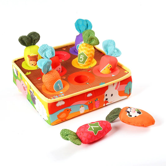 Jollybaby Montessori Soft Carrot Plush Stuffed Toy Learning Baby Sensory  Vegetable Plush Toys Set Radish Pulling Toy
