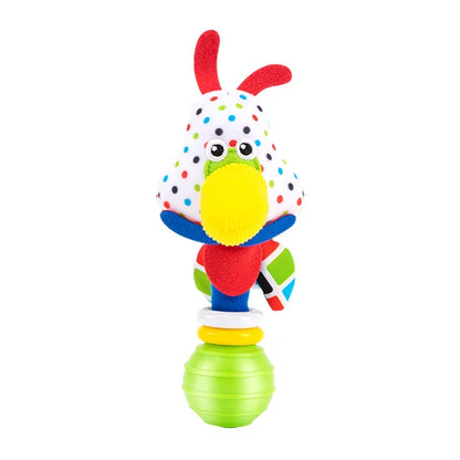 Jollybaby Custom Eco-friendly Soft Rattling Roller Montessori Handbells Rattles Toy Baby Plush Hand Rattles