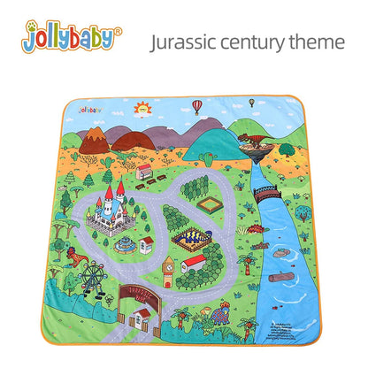 JOLLYBABY Educational Toy Big Cartoon Animal Cotton Play Mat for Kids Creeping Crawling Activity Rug Carpet Baby Sleep