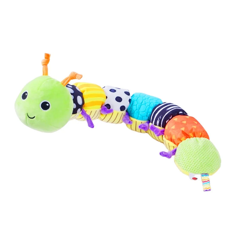 Animal Caterpillar Musical Stuffed Soft Toys Sensory Crinkle Rattle Stuffed Animals Toy Unisex Kids Gift Kids Play PP Cotton