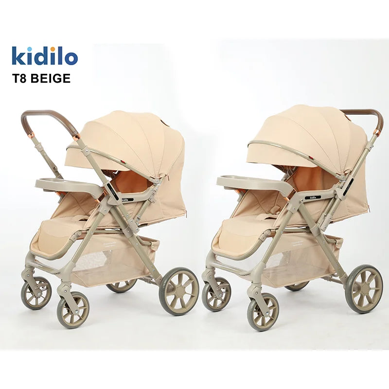 0-3 Years Non-Toxic Kidilo Lightweight Portable Baby Stroller Multiple Foldable Prams for Travel Wholesale From China T8