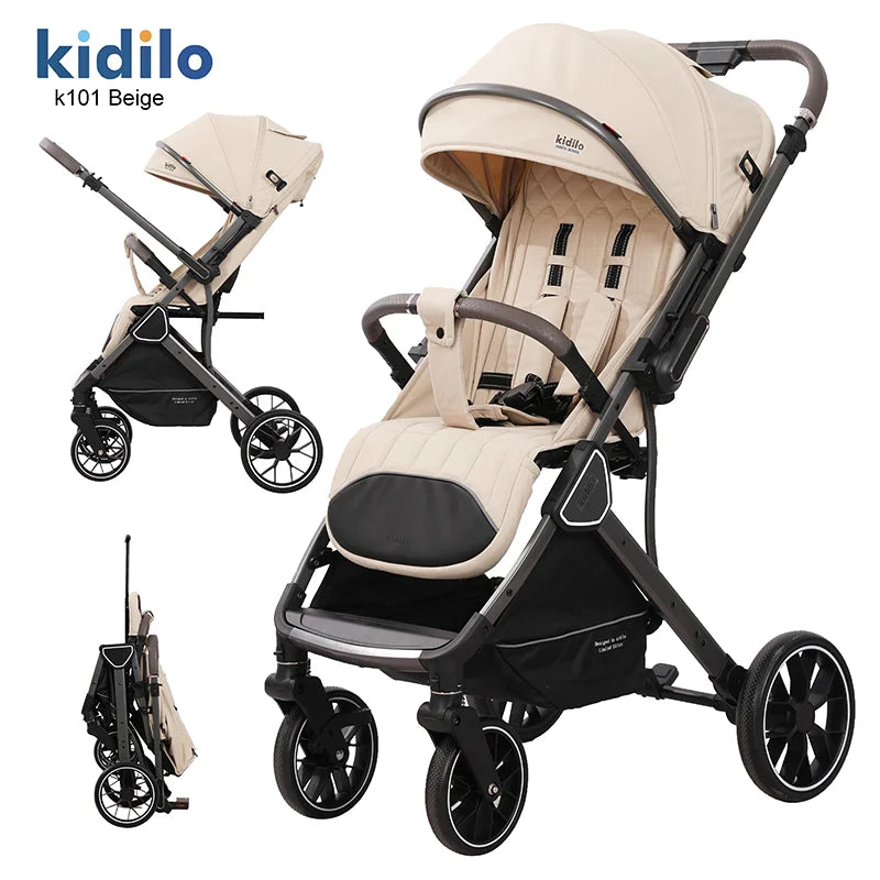 Kidilo Lightweight Baby Stroller Portable Pushchair with Multiple Foldable Wagon Travel Prams Made in China K101