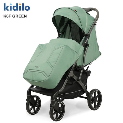 0-3 Years Foldable Kidilo Baby Stroller Lightweight Non-Toxic Travel Stroller with Adjustable Handle for Toddlers Daily Walk K6F