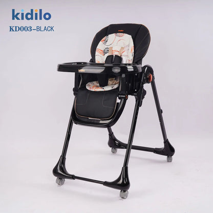 6-36 Months 3 in 1 Foldable Baby High Chair for Baby, Non-Toxic Feeding Chair for Toddler Dining at Home & Small Space KD003