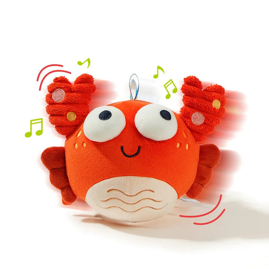 Manufacturer Electronic Dancing Jumping Singing Soft Plush Animal Crab Music Baby Stuffed Tummy Time Toy