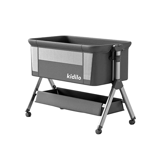 Newborn Foldable Portable Modern Kidilo Luxury Baby Crib, Convertible 3 in 1 Bedside Crib with Mosquito Net for Nursery BJJ-718P