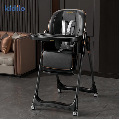 Kidilo New Born Portable Fold  Multiple Plastic Baby High Eating Dinning Learning Sitting Chair Seat Chair for Baby Feeding 8122