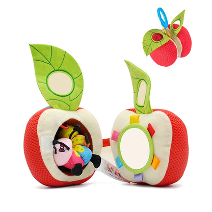 JOLLYBABY Soft Crochet Toys Pram Hanging Baby Teething Apple Fruits and Rattles Plush Soft Toy Wholesale