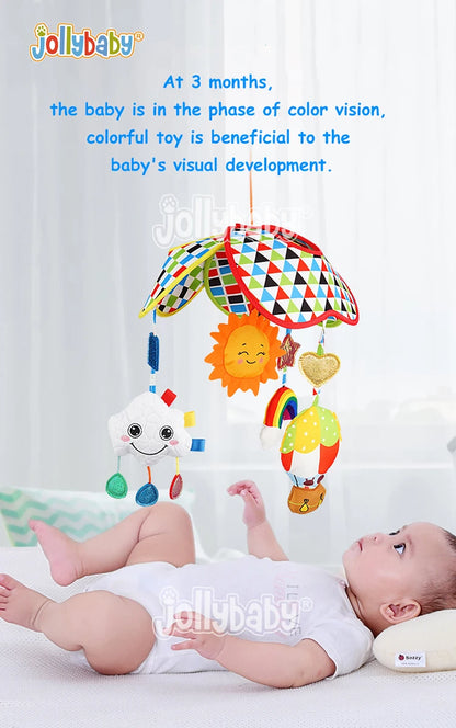 JOLLYBABY Custom Handmade Nursery Decor Bed Hanging Soft Toys Cloud Hot Air Balloon Cot Baby Felt Mobile Direct From Factory