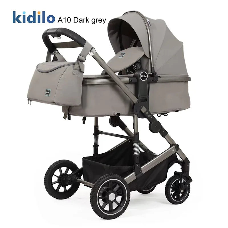 0-3 Years 3 in 1kidilo Baby Stroller with Car Seat, Non-Toxic Durable Foldable Travel Stroller for Toddlers Daily Walks A10