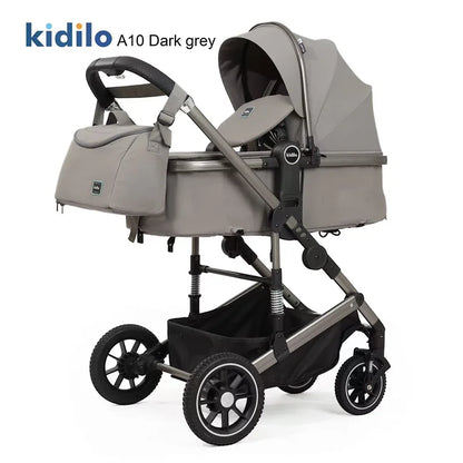 0-3 Years 3 in 1kidilo Baby Stroller with Car Seat, Non-Toxic Durable Foldable Travel Stroller for Toddlers Daily Walks A10