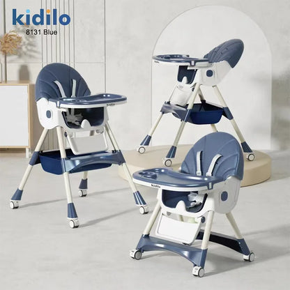 6-36 Months 3 in 1 Foldable Baby High Chair for Babies, Non-Toxic Feeding Chair for Toddler Dining at Home & Small Space 8131