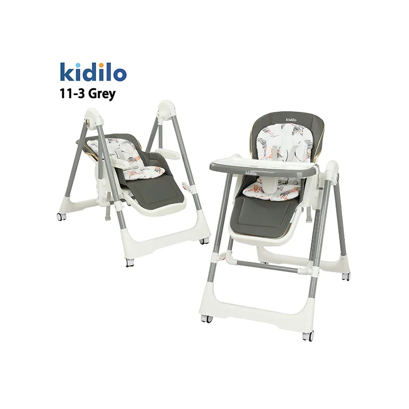 Kidilo Newborn Luxury Smart Rocking Portable Fold Baby Rocking Swing High Dinning Sitting Feeding Chair 3 in 1 Feeding 11-3
